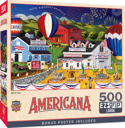 Americana - 4th of July EZ Grip 500 Piece Jigsaw Puzzle by Masterpieces