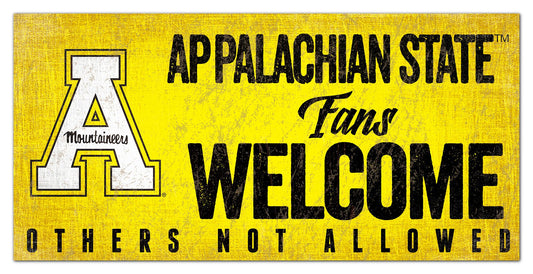 Appalachian State Mountaineers Fans Welcome 6" x 12" Sign by Fan Creations