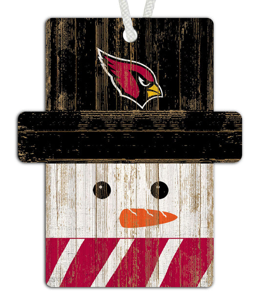 Arizona Cardinals Snowman Ornament by Fan Creations