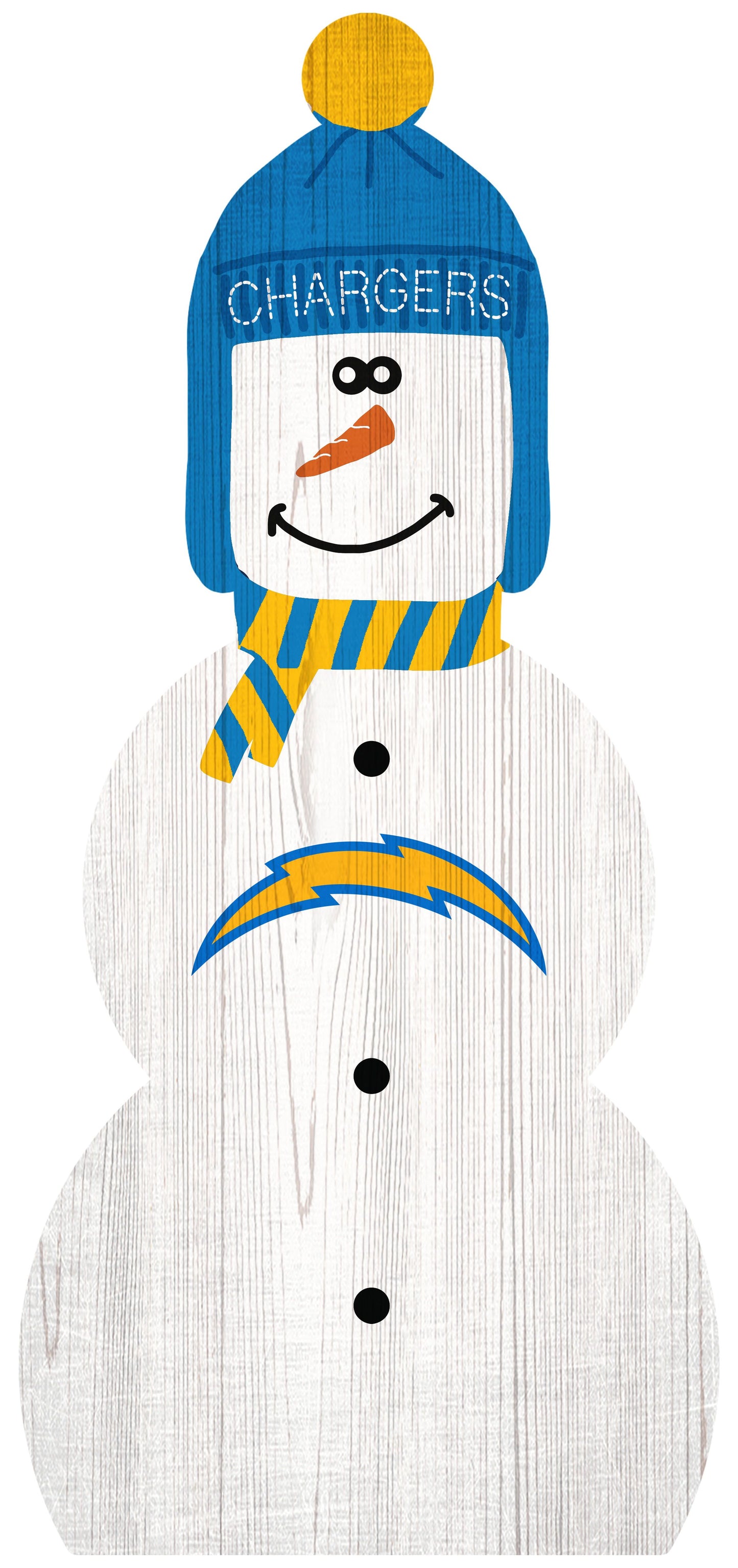 Los Angeles Chargers 31" Snowman Leaner by Fan Creations