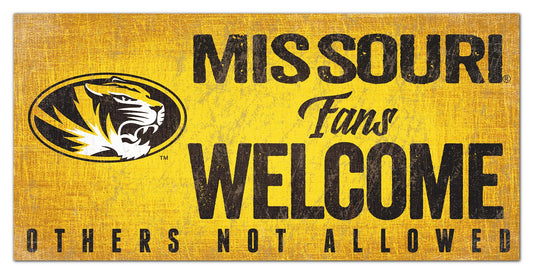 Missouri Tigers Fans Welcome 6" x 12" Sign by Fan Creations