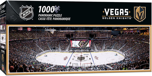 "Las Vegas Golden Knights NHL Stadium 1000-Piece Puzzle. Brand new, measures 13x39 inches. Officially licensed. Made by Masterpieces."