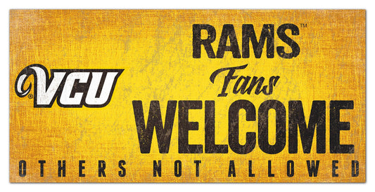 Virginia Commonwealth {VCU} Rams Fans Welcome 6" x 12" Sign by Fan Creations