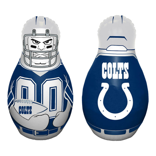 Kids inflatable toy punching bag with Indianapolis Colts football player graphics