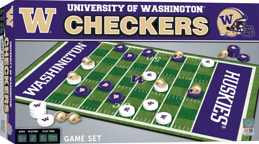Washington Huskies Checkers Board Game by Masterpieces