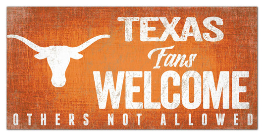 Texas Longhorns Fans Welcome 6" x 12" Sign by Fan Creations