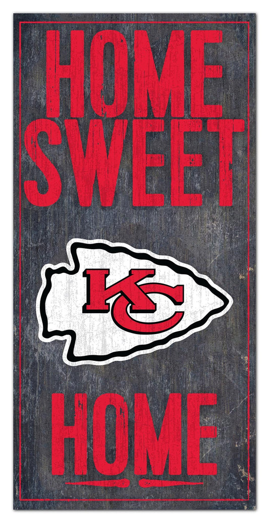 Kansas City Chiefs Home Sweet Home 6" x 12" Sign by Fan Creations