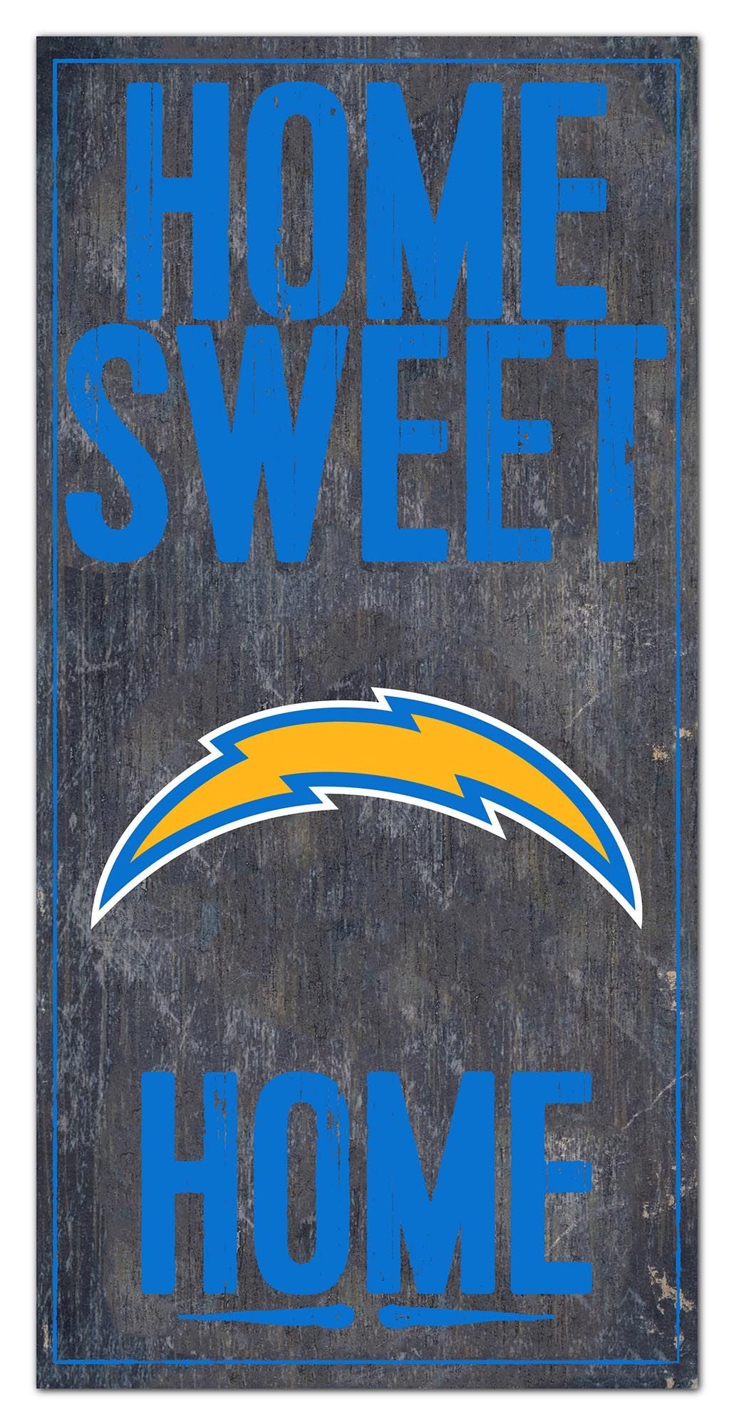 Los Angeles Chargers Home Sweet Home 6" x 12" Sign by Fan Creations