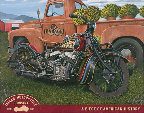 Boldly American: Jacobs - Indian Summer Tin Sign. Durable, vibrant, and proudly made in the USA. Perfect for any space.