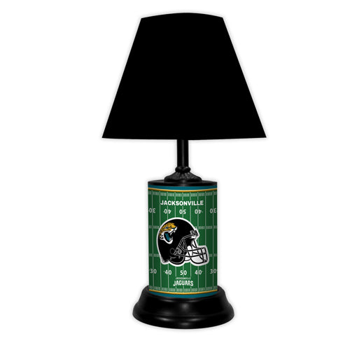 "LED lamp featuring Jacksonville Jaguars field design by GTEI, displaying team colors and field details for Jaguars fans."