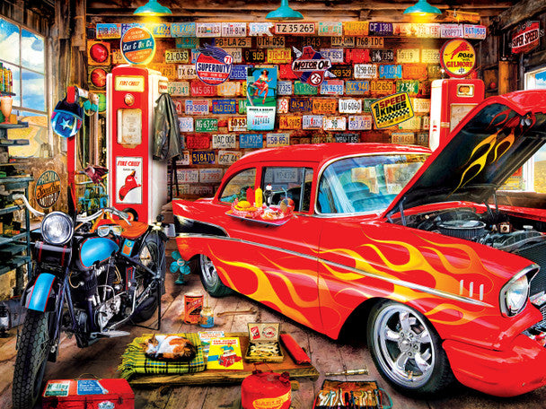 Wheels - Retro Garage 750 Piece Jigsaw Puzzle by Masterpieces