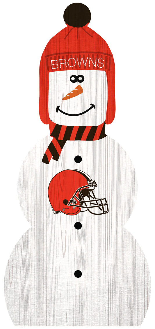 Cleveland Browns 31" Snowman Leaner by Fan Creations
