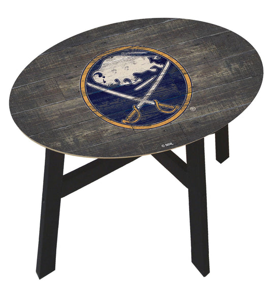 Buffalo Sabres Distressed Wood Side Table by Fan Creations