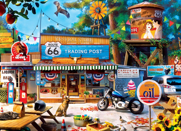 Cruisin' Route 66 - Trading Post on Route 66 1000 Piece Jigsaw Puzzle by Masterpieces