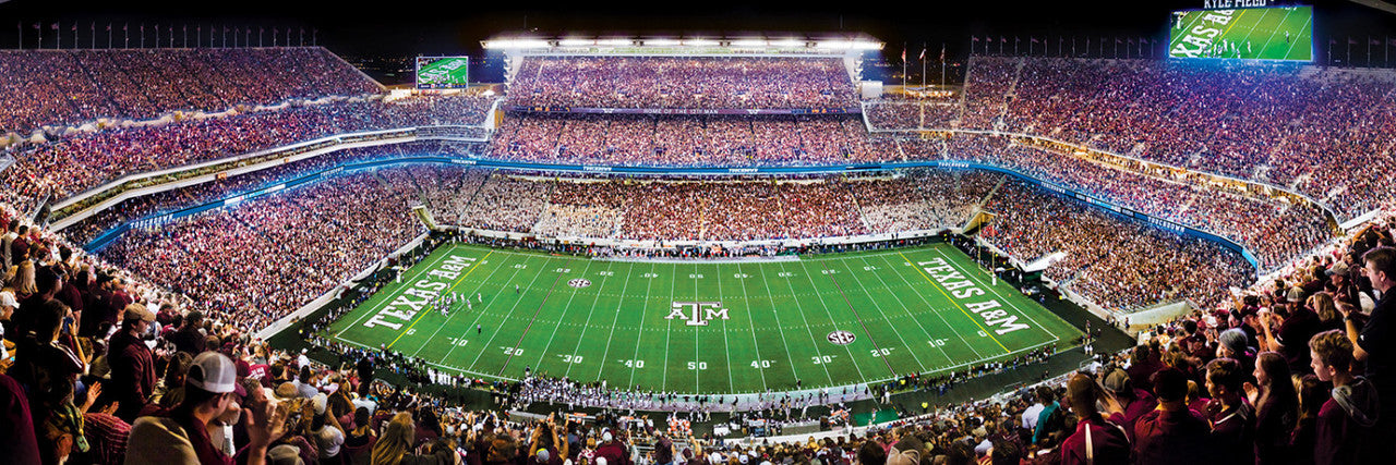 Texas A&M Aggies Panoramic Stadium 1000 Piece Puzzle - End View by Masterpieces