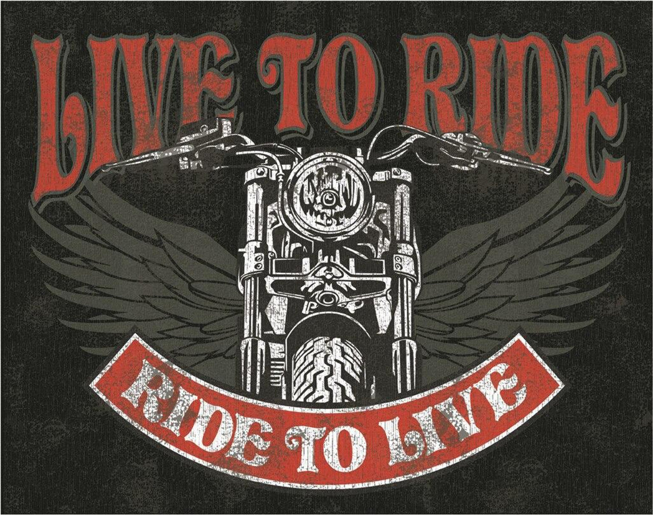 Live to Ride - Bike Metal Tin Sign - 2678