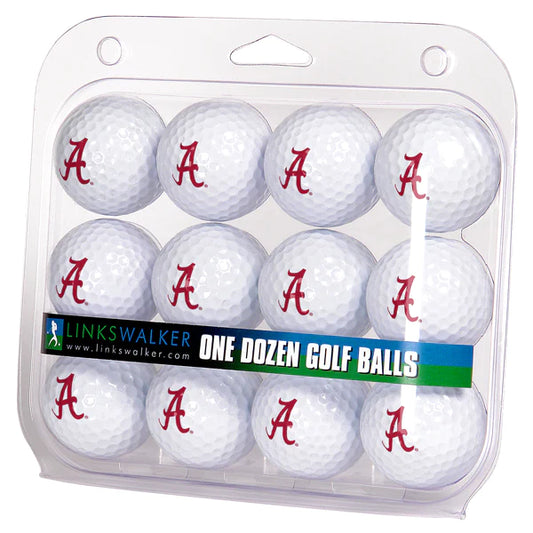 Alabama Crimson Tide Golf Balls 1 Dozen 2-Piece Regulation Size Balls by Linkswalker