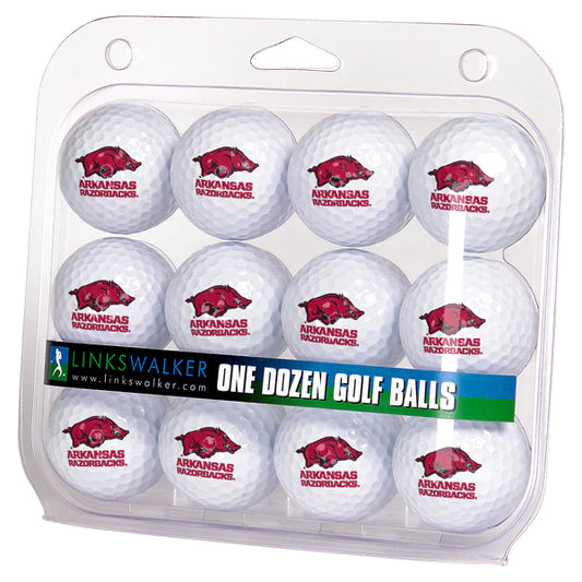 Arkansas Razorbacks Golf Balls 1 Dozen 2-Piece Regulation Size Balls by Linkswalker