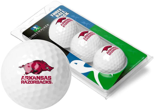 Arkansas Razorbacks - 3 Golf Ball Sleeve by Linkswalker