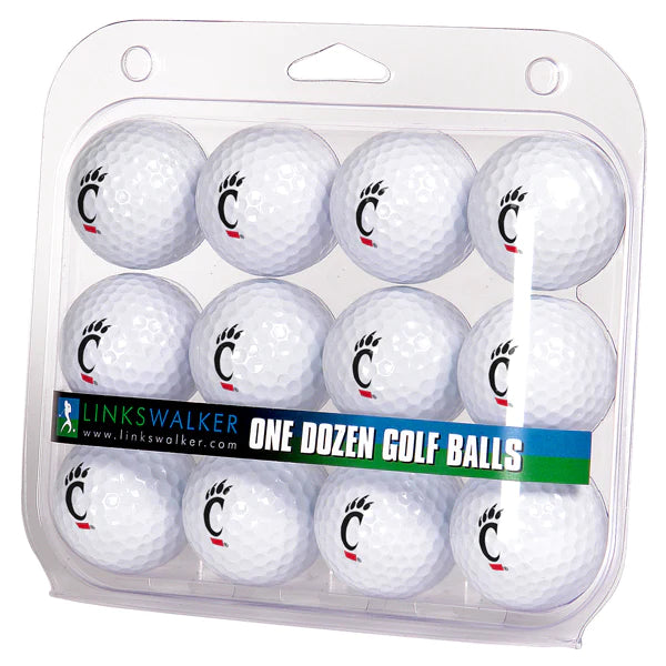 Cincinnati Bearcats Golf Balls 1 Dozen 2-Piece Regulation Size Balls by Linkswalker