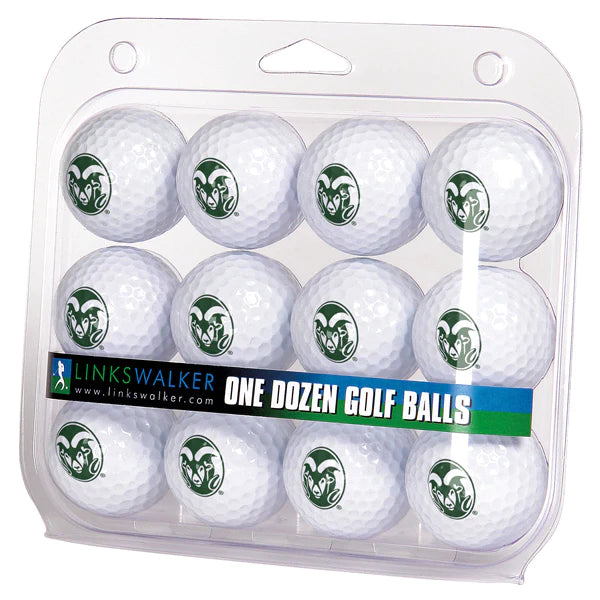 Colorado State Rams Golf Balls 1 Dozen 2-Piece Regulation Size Balls by Linkswalker