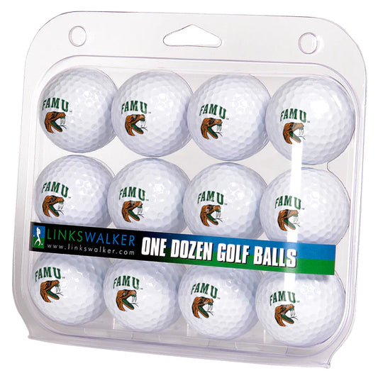 Florida A&M Rattlers Golf Balls 1 Dozen 2-Piece Regulation Size Balls by Linkswalker