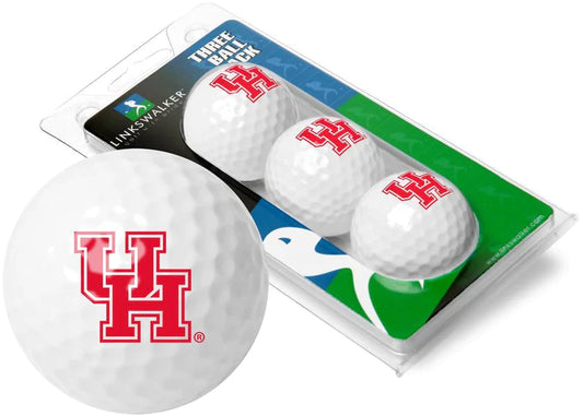 Houston Cougars - 3 Golf Ball Sleeve by Linkswalker