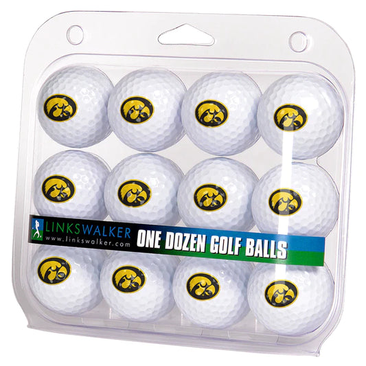 Iowa Hawkeyes Golf Balls 1 Dozen 2-Piece Regulation Size Balls by Linkswalker
