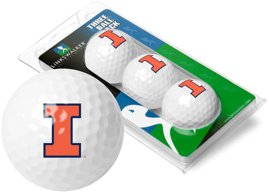 Illinois Fighting Illini - 3 Golf Ball Sleeve by Linkswalker
