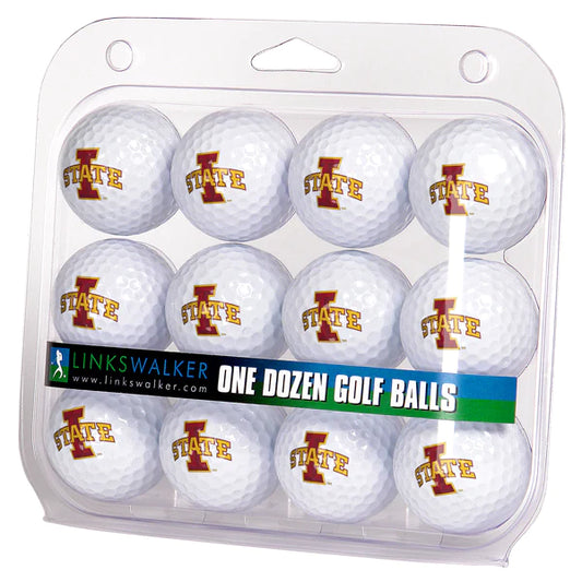 Iowa State Cyclones Golf Balls 1 Dozen 2-Piece Regulation Size Balls by Linkswalker