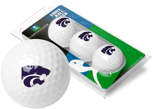 Kansas State Wildcats - 3 Golf Ball Sleeve by Linkswalker