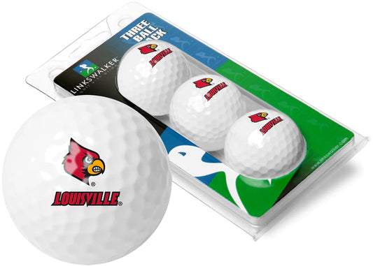 Louisville Cardinals - 3 Golf Ball Sleeve by Linkswalker