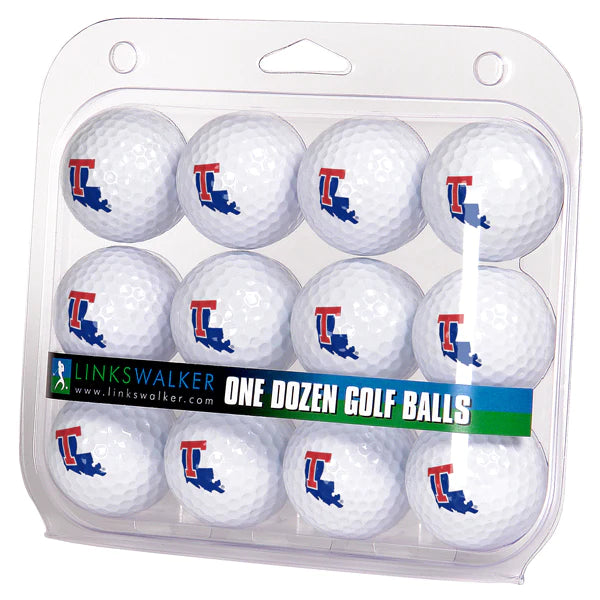 Louisiana Tech Bulldogs Golf Balls 1 Dozen 2-Piece Regulation Size Balls by Linkswalker