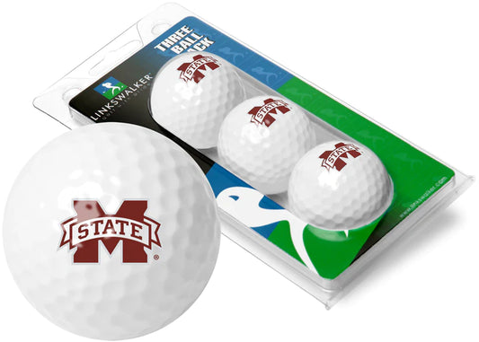 Mississippi State Bulldogs - 3 Golf Ball Sleeve by Linkswalker