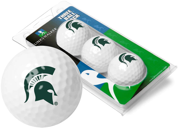 Michigan State Spartans - 3 Golf Ball Sleeve by Linkswalker