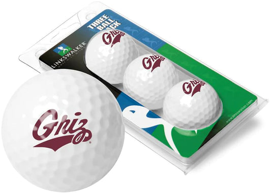 Montana Grizzlies - 3 Golf Ball Sleeve by Linkswalker
