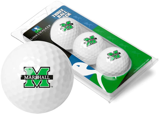 Marshall University Thundering Herd - 3 Golf Ball Sleeve by Linkswalker