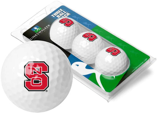 NC State Wolfpack - 3 Golf Ball Sleeve by Linkswalker