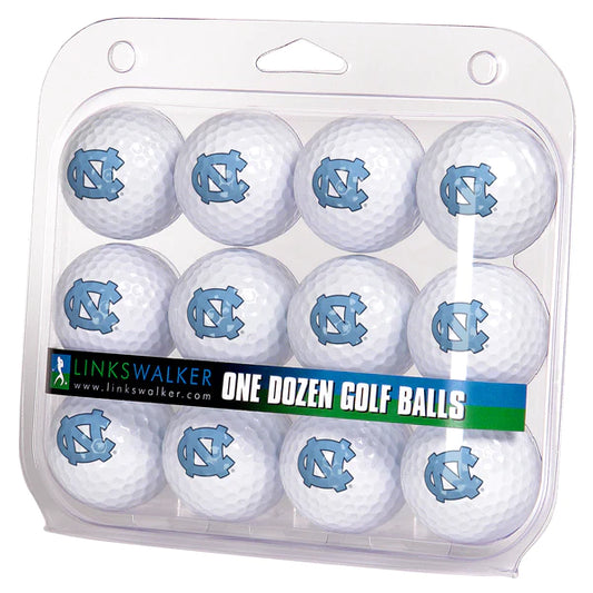 North Carolina Tar Heels Golf Balls 1 Dozen 2-Piece Regulation Size Balls by Linkswalker