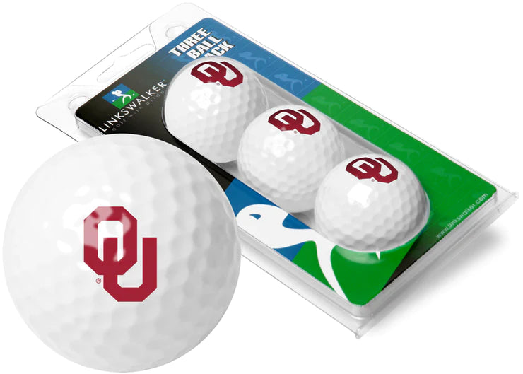 Oklahoma Sooners - 3 Golf Ball Sleeve by Linkswalker
