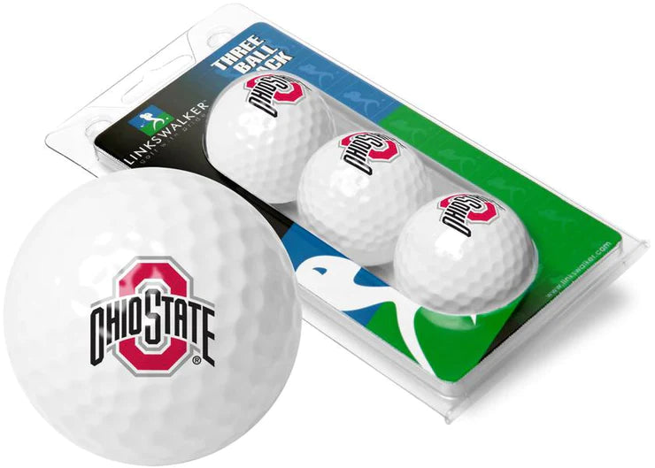 Ohio State Buckeyes - 3 Golf Ball Sleeve by Linkswalker