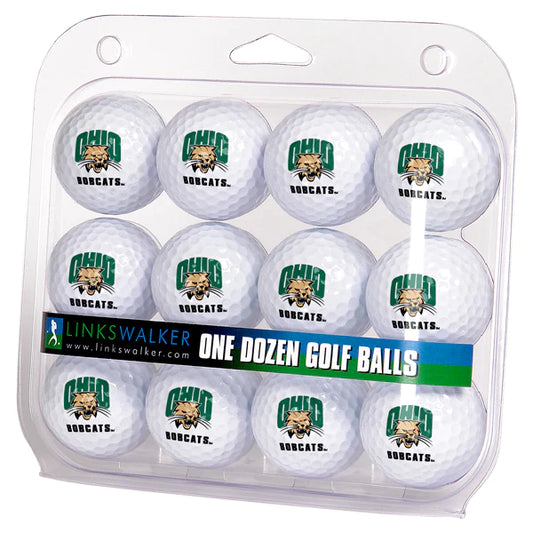 Ohio University Bobcats Golf Balls 1 Dozen 2-Piece Regulation Size Balls by Linkswalker