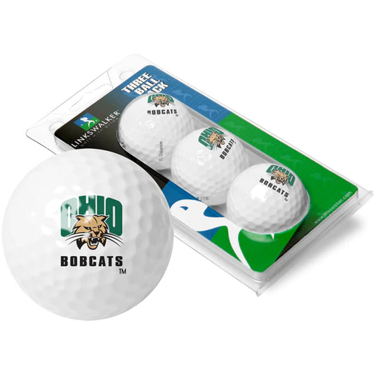 Ohio University Bobcats - 3 Golf Ball Sleeve by Linkswalker