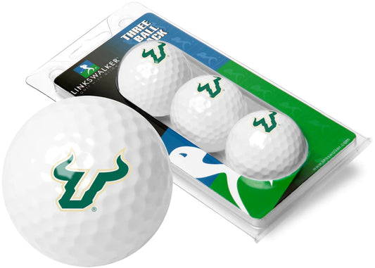 South Florida Bulls - 3 Golf Ball Sleeve by Linkswalker