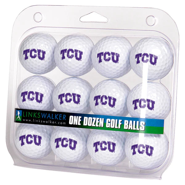 Texas Christian Horned Frogs Golf Balls 1 Dozen 2-Piece Regulation Size Balls by Linkswalker
