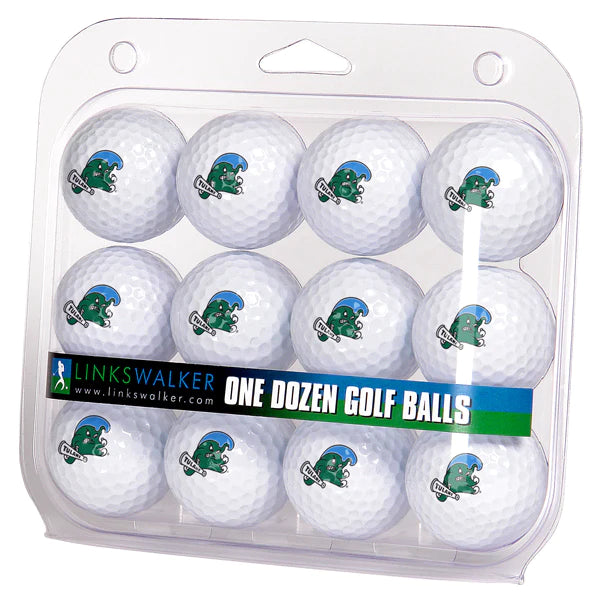Tulane University Green Wave Golf Balls 1 Dozen 2-Piece Regulation Size Balls by Linkswalker