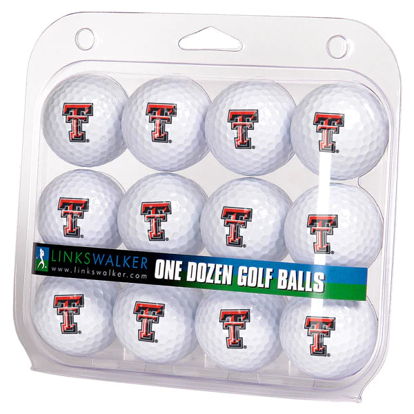 Texas Tech Red Raiders Golf Balls 1 Dozen 2-Piece Regulation Size Balls by Linkswalker