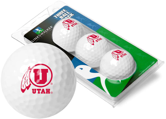 Utah Utes - 3 Golf Ball Sleeve by Linkswalker