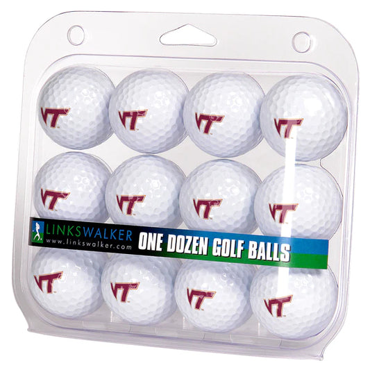 Virginia Tech Hokies Golf Balls 1 Dozen 2-Piece Regulation Size Balls by Linkswalker
