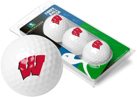 Wisconsin Badgers - 3 Golf Ball Sleeve by Linkswalker